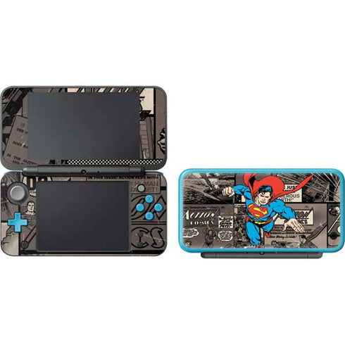 DC Comics Superman Vintage Action pose pattern Nintendo 2DS XL (2017) Skin